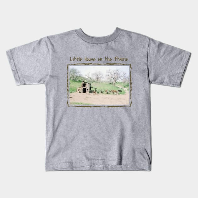 Little House on the Prairie Barn Kids T-Shirt by Neicey